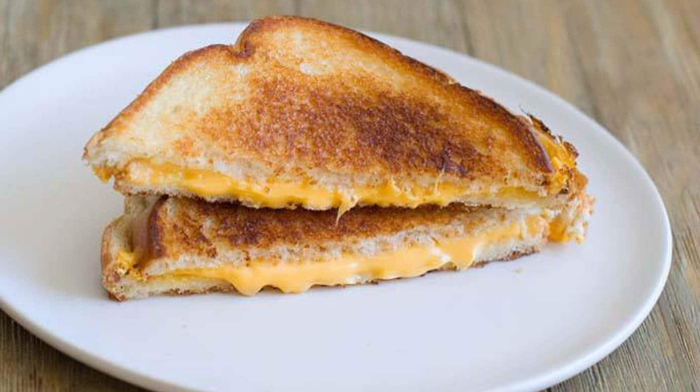 Grilled cheese sandwich meal